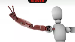 human arm robot rigged 3D model