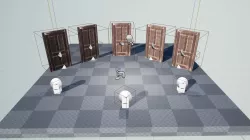 InteractiveDoorBPV01 UE4 Low-poly  3D model