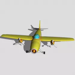 Jet Plane Low-poly  3D model