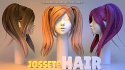 Josette Hair 3D model