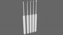 Lockpick Set Game Low-poly  3D model