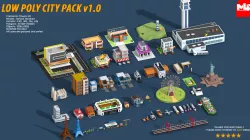 Low Poly City Pack Low-poly  3D model