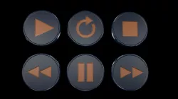 Low poly player buttons Low-poly  3D model