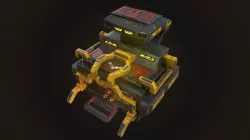 Low poly sci fi barrack building asset Low-poly  3D model