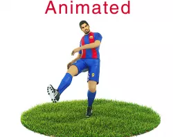 Luis Suarez Game Ready Football Player Kick Animation Low-poly  3D model