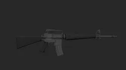 M16A1 Low-poly  3D model