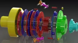 Marzouk SolidWorks - Multiple Leaf Friction Clutch - Free Tree Models & Tutorial