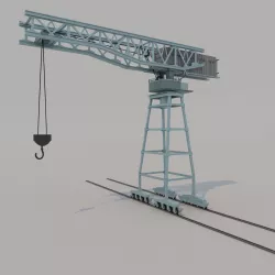 Moving Container Crane 3D model