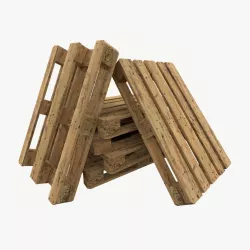Pallet euro type 3 sets of textures Low-poly  3D model