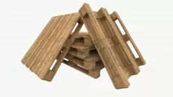 Pallet industrial type 3 sets of textures Low-poly  3D model