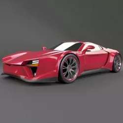 Pantherox sports car concept 3D model