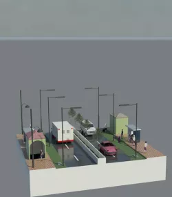 Parada de Metro y Bus