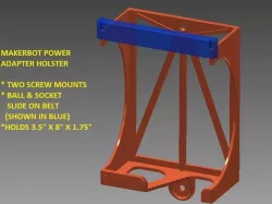 Power adapter wall mount holster.