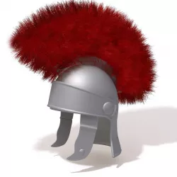 Roman helmet cartoon 3D model