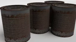 Rusty Tin Can - Low Poly PBR Low-poly  3D model