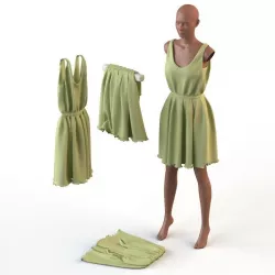 Set of womens clothing dresses 3D model