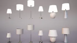 Table lamps PBR Game Ready Low-poly  3D model