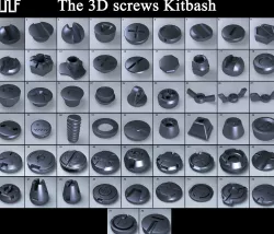 The 3D screws kitbash by Ulfh3dnar 3D model