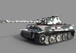 Tiger 1 Tank ww2 German Army 3D model