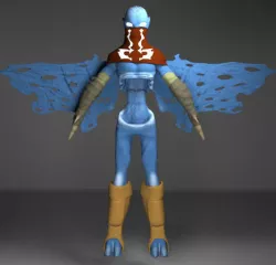 vampire with wings Low-poly  3D model