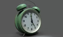 Vintage Alarm Clock Low-poly  3D model