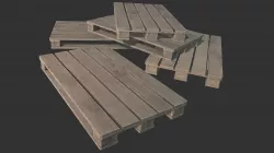 Wooden Pallets PBR Low-poly  3D model