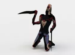 Zombie pose 1 Low-poly  3D model