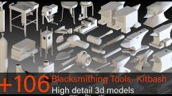 106 Blacksmithing Tools- Kitbash- High detail 3d models 3D model