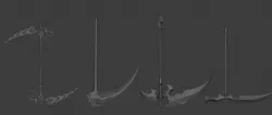 14 Fantasy Weapons Low-poly 3D model