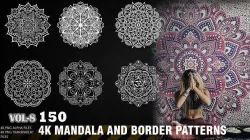 150 4K MANDALA AND BORDER PATTERNS VOL - 10 Texture