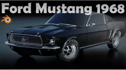 1968 Ford Mustang Fastback - High Poly 3D model