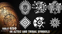 450  4K AZTEC AND TRIBAL SYNBOLS VOL -  15 Texture