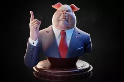 A beast in human dress My big boss  3D model