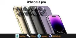 Apple iphone 14 Pro mobile phone 3D model 3D model