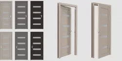 ArchViz Interior Door including hardware - Style Bavaria01 3D model