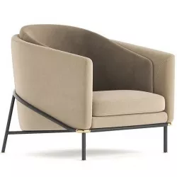 Armchair Fil Noir by Minotti 3D model