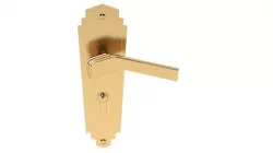 Art Deco Style Door Handle Brass 3D model