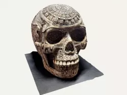 Aztec skull 3D model