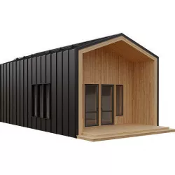 Barn house with a small terrace 3D model