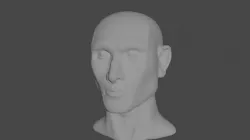 basic male face 3D model