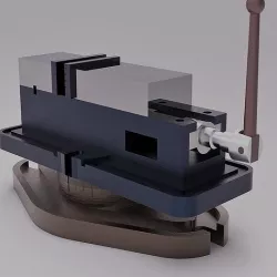 Bench Vice Low-poly 3D model
