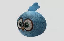 Blue Angry Birds Plush Toy 3D model