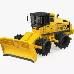Bomag BC 473 RB5 Refuse Compactor Rigged 3D model