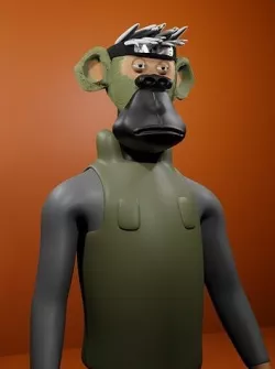 BORED APE NFT Low-poly 3D model