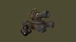 Cannon Low-poly 3D model