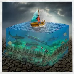 Canvas Art Surreal Aquarium Low-poly 3D model