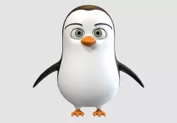 cartoon child penguin  3D model