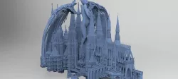 Cathedral Palace Baroque gothic Large Grand 4 3D model
