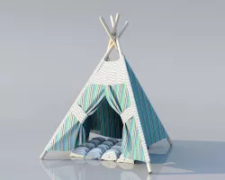 Children play wigwam tent 3D model