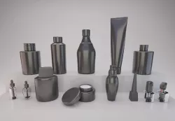 Cosmetic Containers 3D Model 3D model